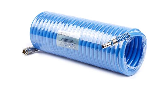 Шланг воздушный полиуретановый, спиральный 10x14 мм, 10 м KraftWell KRW ...