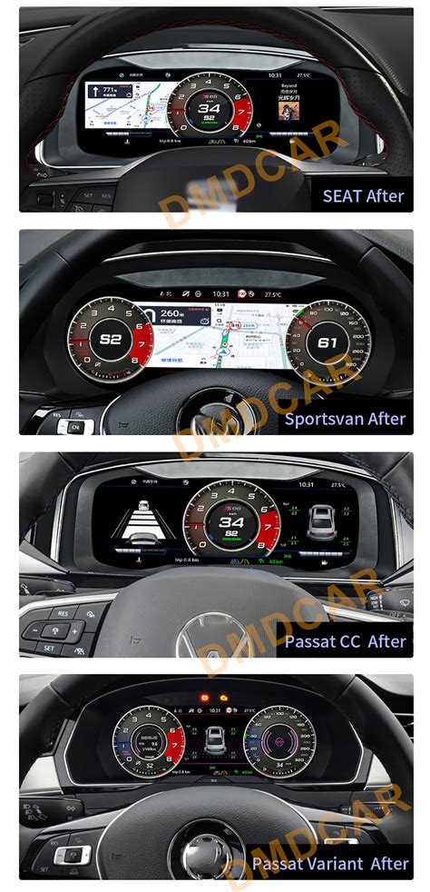 For Volkswagen VW Golf 6 Passat B6 B7 CC Scirocc Digital Dashboard