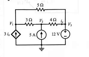 Solved Use Nodal Analysis To Find V1 V2 And V3 Chegg