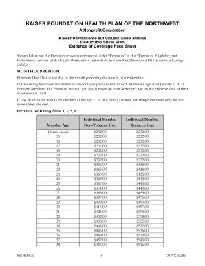 Fillable Online Kaiser Permanente NW Plans Fax Email Print PdfFiller