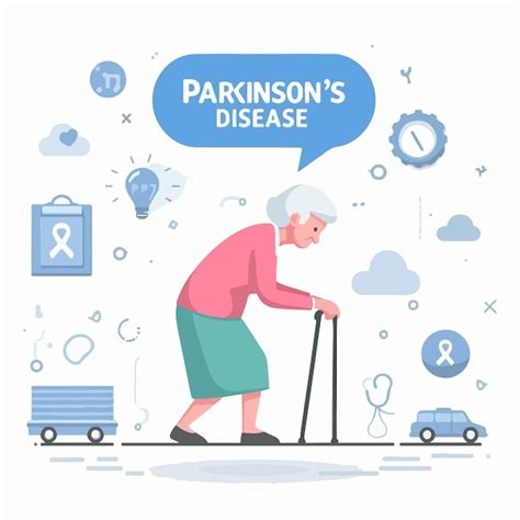 Premium Vector Parkinson Disease Flat Drawn Vector Illustration