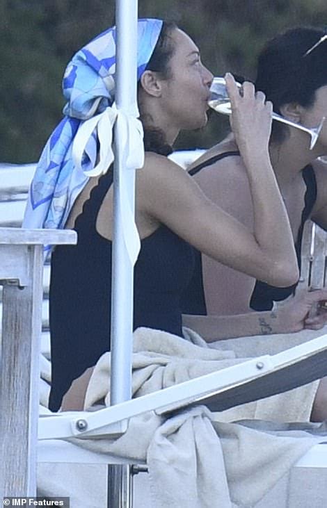 Boris Becker S Ex Wife Lilly Showcases Her Curves In A Tiny White Bikini Daily Mail Online