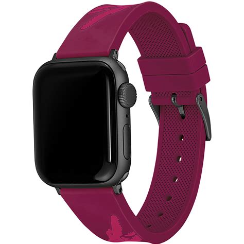 Lacoste Lacoste Apple Watch Strap Deep Red Sportsdirect