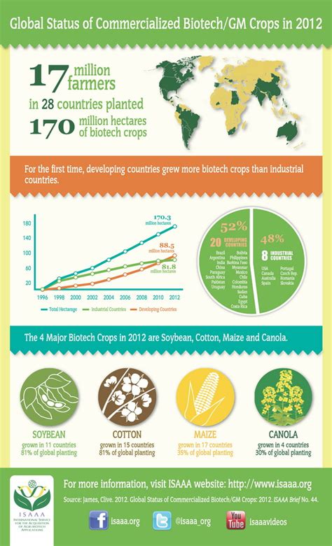 Infographic Global Status Of Commercialized Biotech Gm Crops