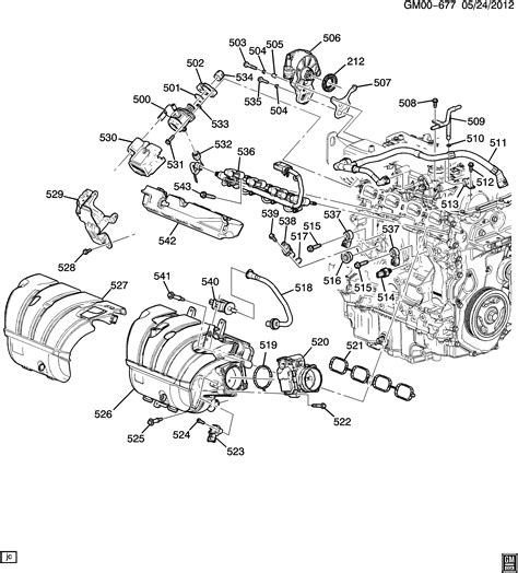 Cadillac ATS A ENGINE ASM 2 0L L4 PART 5 INTAKE MANIFOLD FUEL