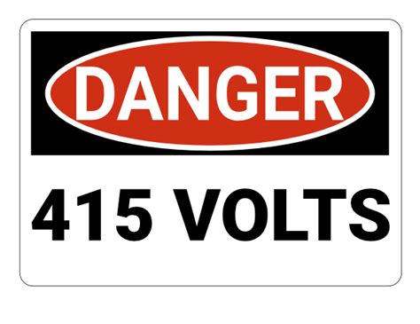 Printable 415 Volts Danger Sign