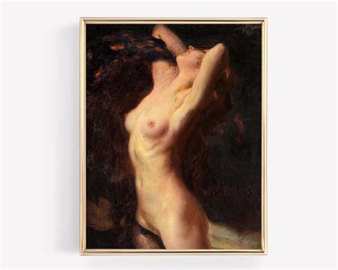 Nude Women Art Nude Art Print Victorian Erotic Antique Nude Woman Vintage Art Oil Painting