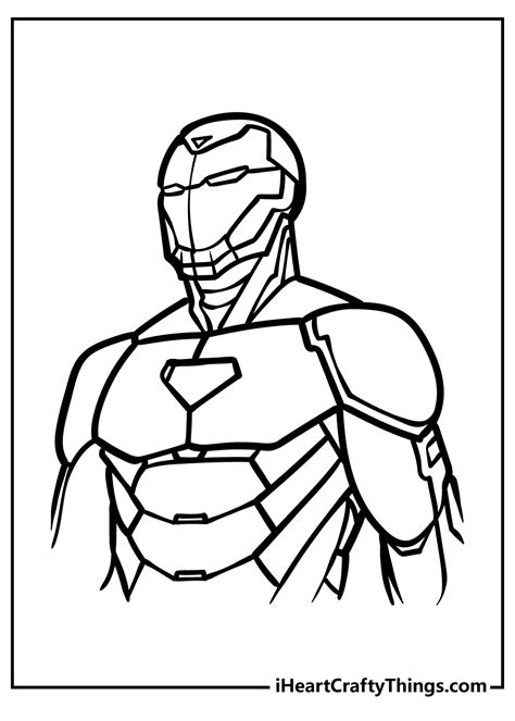 iron man coloring pages simple