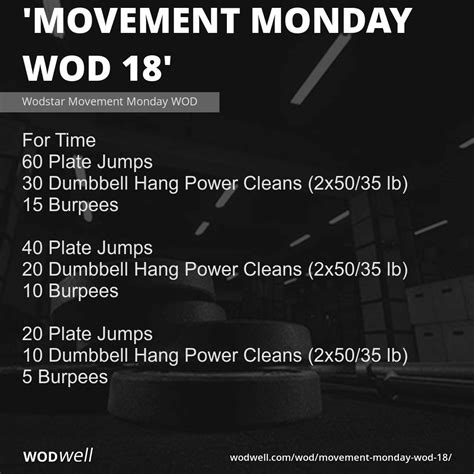 Movement Monday Wod 18 Workout Wodstar Movement Monday Wod Wodwell