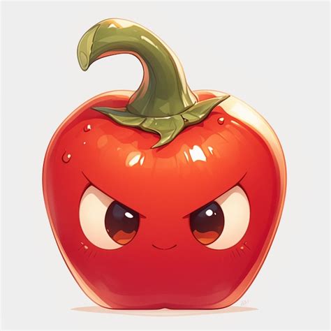 Premium Vector Fiery Chili Pepper Hot Cartoon Style