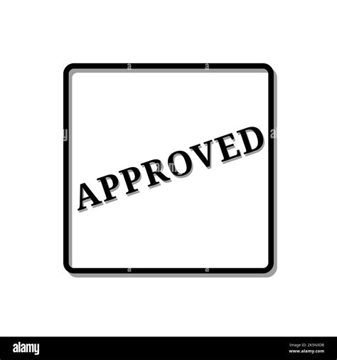 Approved Stamp Black Isolated On White Background Illustration Stock