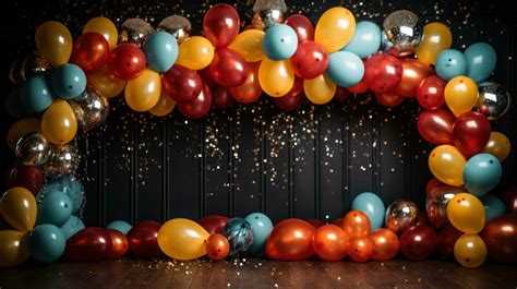 Elegant black and gold balloon arrangement 30313239 Stock Photo at Vecteezy