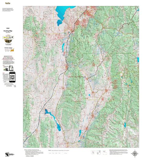 Ut Central Mtns Nebo San Pitch Mtns 901 Topo Map By Utah Huntdata Llc