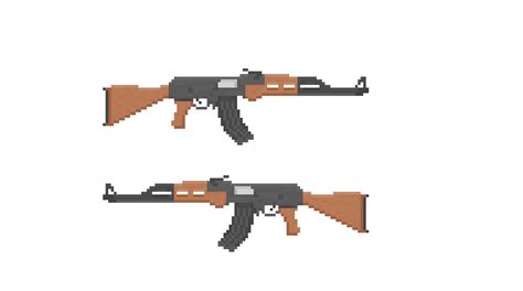 AK 47 Pixel Art By Violent Pacifist On DeviantArt