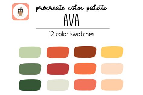 Ava Procreate Palette Graphic By Kc Jean Design Co Creative Fabrica