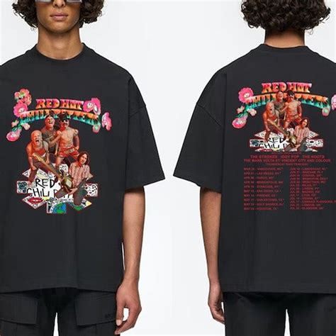 Retro All Size Red Hot Chili Peppers Tour T Shirt Red Hot Chili Peppers Walmart