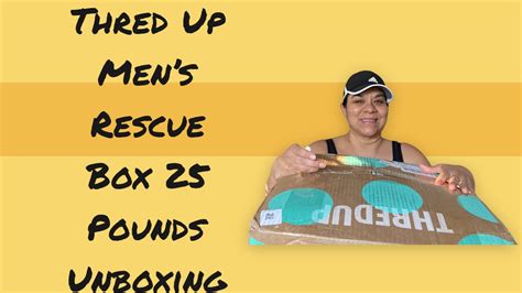 Unboxing Of A 25 Pound Mens Mixed Clothing ThredUP Rescue Box YouTube