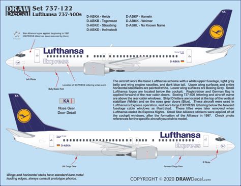 Lufthansa 737 400s Draw Decal