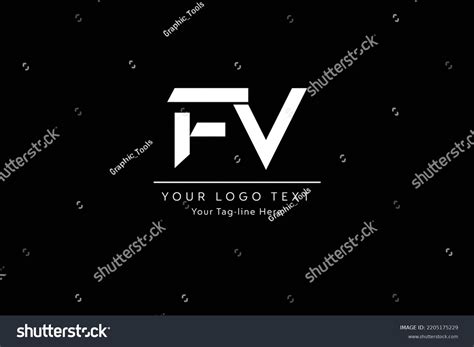 fv letter logo design creative modern stock vector royalty