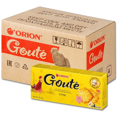 Печенье затяжное ORION Goute, 4 шт. в упак. 72 г, 16 уп. - купить с ...