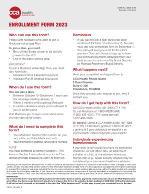 Fillable Online Medicare Advantage Enrollment Form Fax Email Print