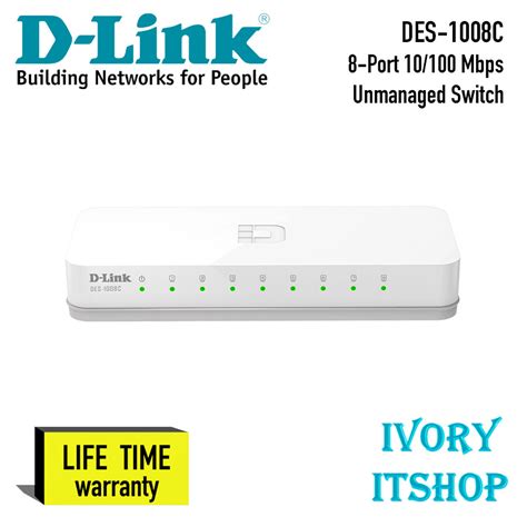 D-Link DES-1008C 8 Port Ethernet Switch DES 1008C/ivoryitshop | Lazada ...