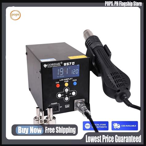 Gordak 857D 1000W Rework Station Hot Air Soldering Station Pull Gun Remake Station Combo