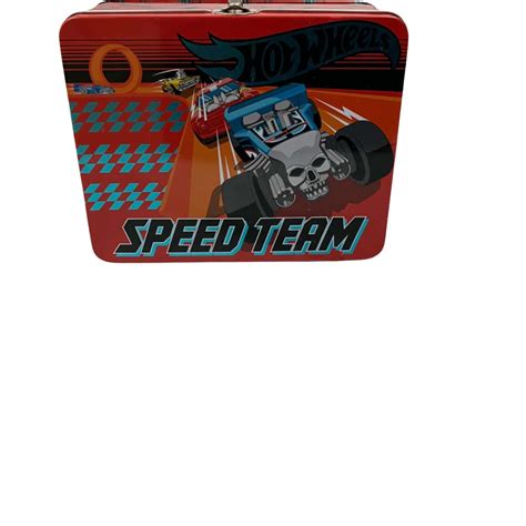 Hot Wheels Speed Team Tin With Hot Wheel Cars Inside