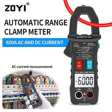Promo Zoyi Zt-qb9 Auto Range Clamp Meter Tang Ampere Ac Dan Dc Current ...