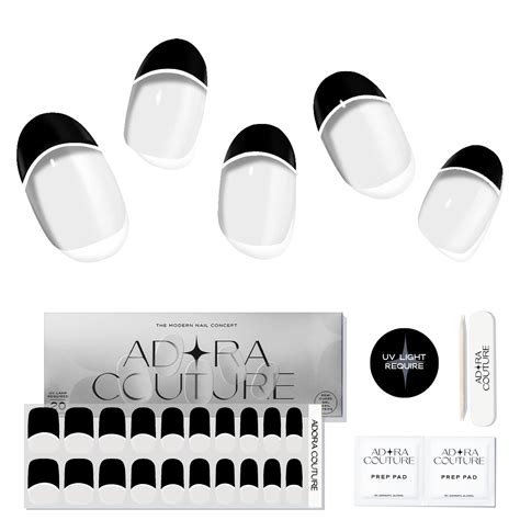 Amazon Adora Couture Semi Cured Gel Nail Strips French Tip Pcs