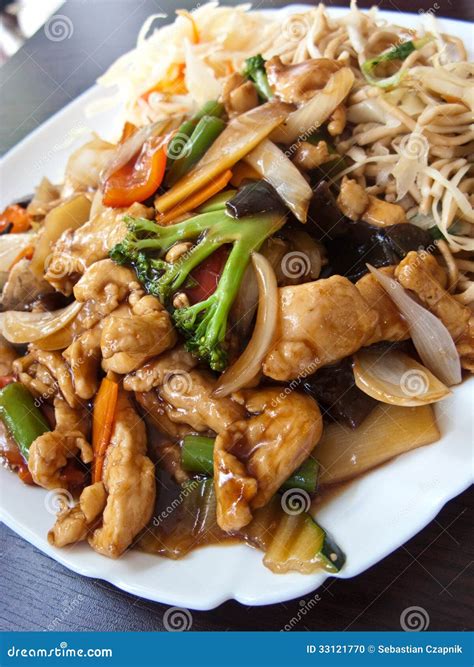 Chinese Food In Elegant Restaurant Stock Photo Image Of Chopsticks