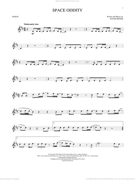 Space Oddity Guitar Tab 1