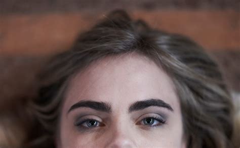 X Cara Delevingne Women Blonde Actress Looking At Viewer Eyes