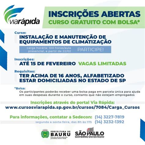 Programa Via R Pida Disponibiliza Curso De Capacita O Gratuito Em