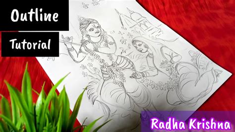 Tutorial Radha Krishna Prem Raas Outline Drawing Supriya Artss YouTube