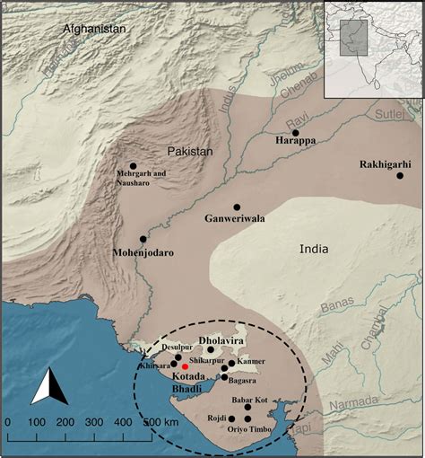 Indus Valley Civilization Line Map