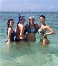 Olivia Munn In A Swimsuit Using Her Hot Friends