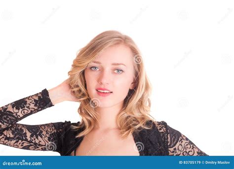 Portrait Of A Sensual Blonde Stock Image Image Of Glamour Model