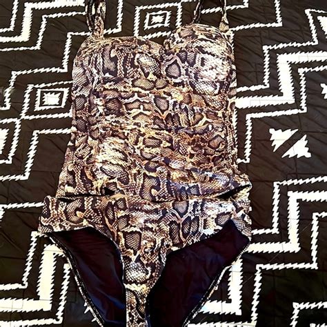 Niptuck Swim Niptuck Tankini Snakeskin Size Nip Tuck Swimsuit Snake Print Swim Bikini