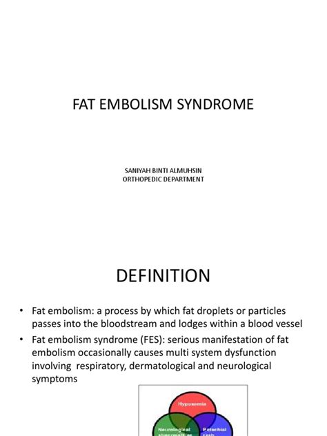 Fat Embolism Syndrome | PDF | Medical Specialties | Clinical Medicine