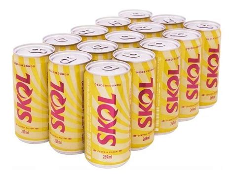 Cerveja Skol Lata 269ml Pack 15 Unidades Mercado Livre