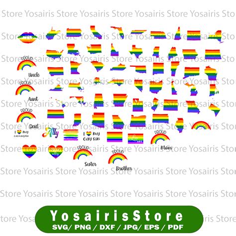 Lgbt Pride Svg Bundle Lgbt Flag Gay Svg Lesbian Love Inspire Uplift