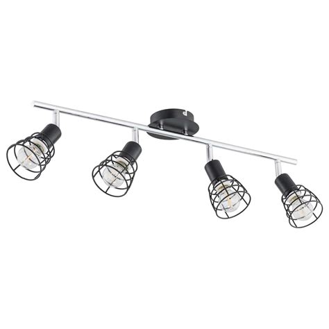 LAMPA Sufitowa KET1634 Chrom Czarna MLAMP Pl