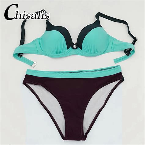 Maillot De Bain Sexy Maillot De Bain Imprim Femmes Bikini Ensemble Solide Maillot De Bain