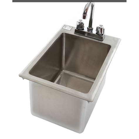 Drop In Hand Sink 10 X 14 X 5 With Faucet And Drain Basket Included