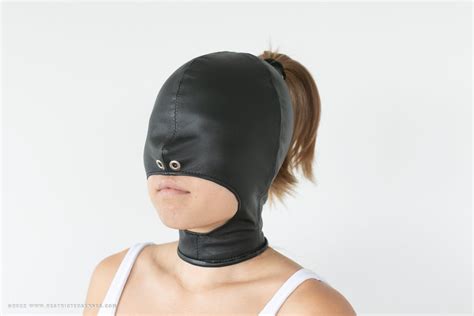 Open Mouth Bondage Hood Italian Leather Hand Made To Order MATURE Etsy