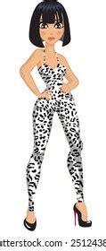 Sexy Athletic Brunette Leopard Costume Stock Vector Royalty Free Shutterstock