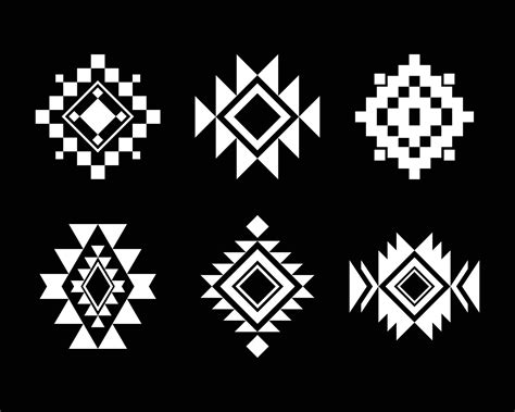 Set Of Tribal Decorative Elements Ethnic Pattern For Textile Design