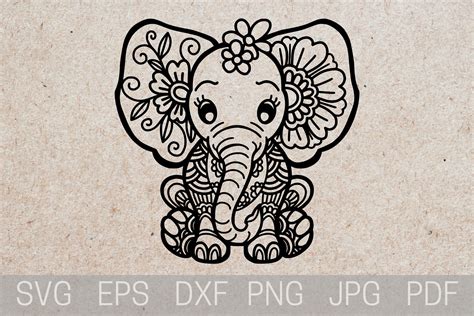 Cute Elephant Svg Baby Elephant Svg Graphic By Tattooworker Creative