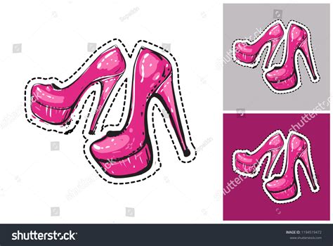 Illustration Pink Nude Heels Luxury Fashion Stock Vector Royalty Free Shutterstock